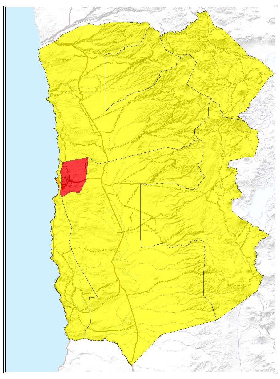 ubicación de la comuna de Alto Hospicio