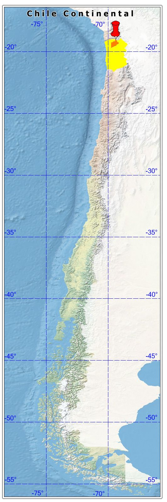 ubicación de la comuna de Camiña