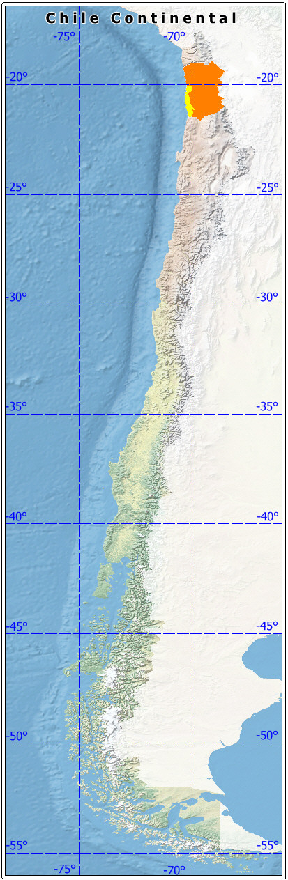ubicación de la provincia de Tamarugal