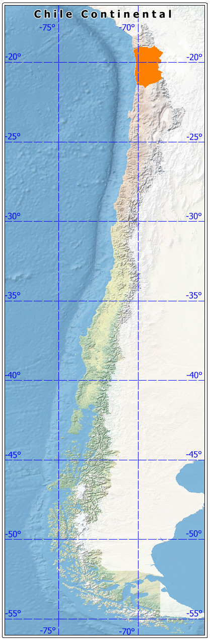 ubicación de la Región de Tarapacá