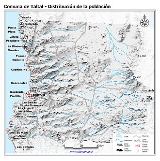 Mapa de la distribución de la población