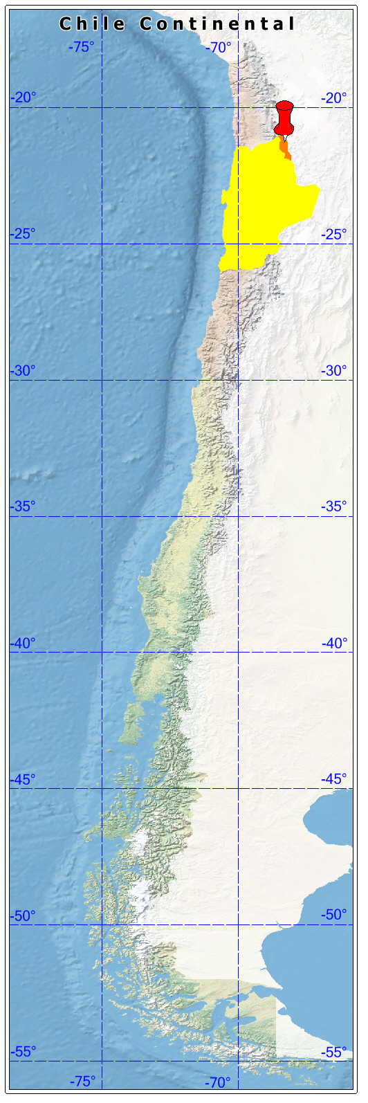 ubicación de la comuna de Ollagüe