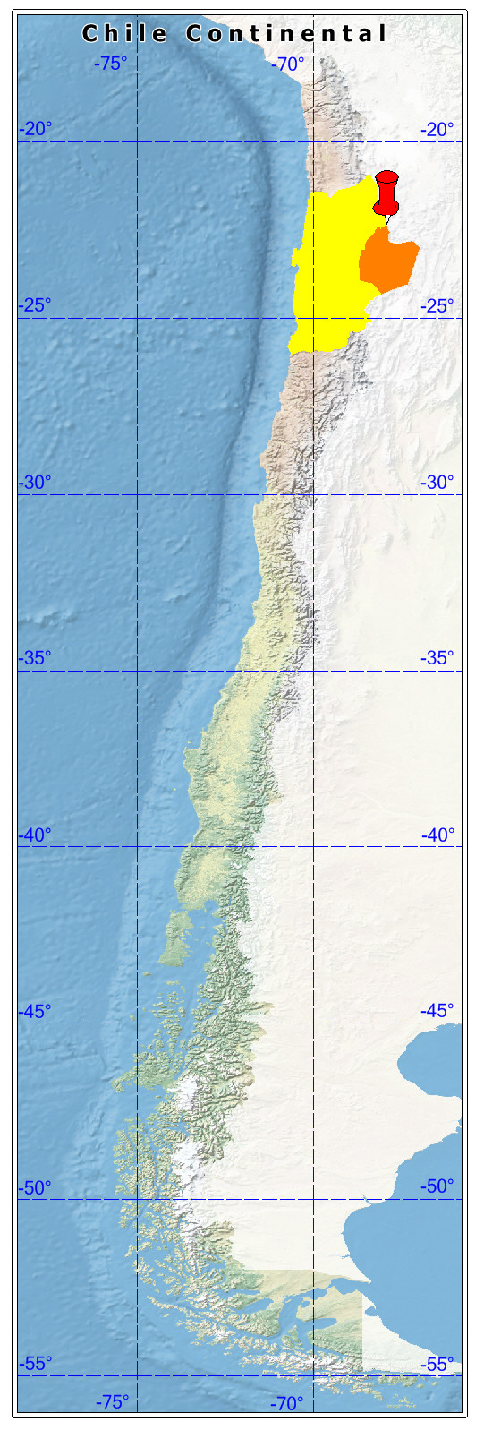 ubicación de la comuna de San Pedro de Atacama