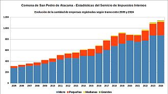 Número de empresas entre 2005 y 2024