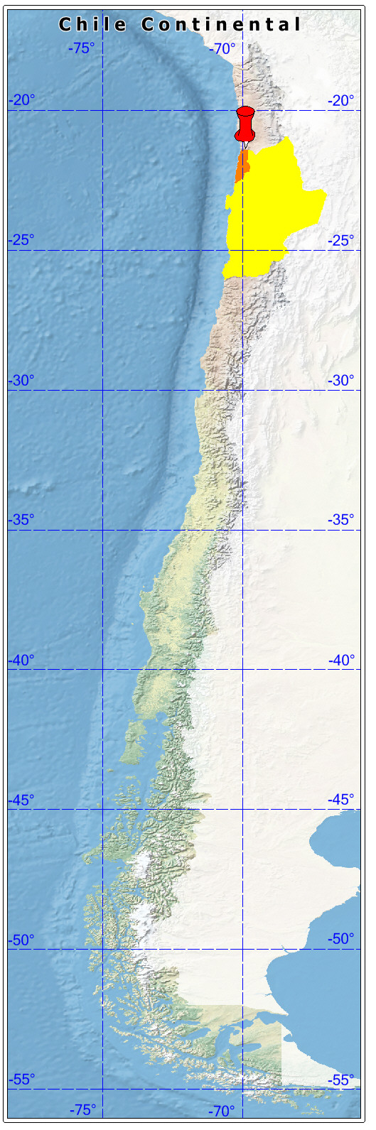 ubicación de la comuna de Tocopilla