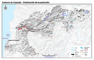 Mapa de la distribución de la población