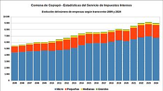 Número de empresas entre 2005 y 2024
