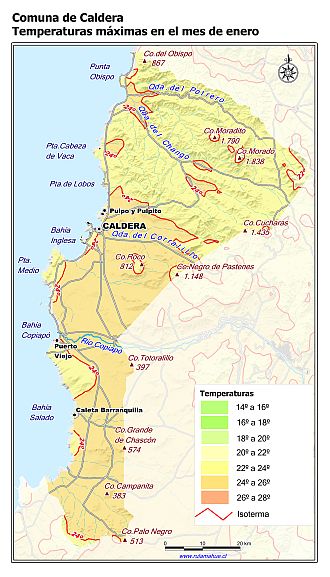 Mapa de isotermas