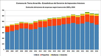 Número de empresas entre 2005 y 2024