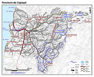 Mapa de la provincia con fondo gris claro sombreado