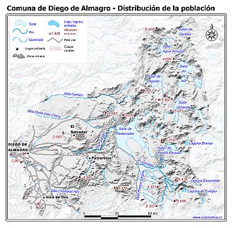 Mapa de la distribución de la población