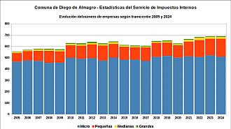 Número de empresas entre 2005 y 2024