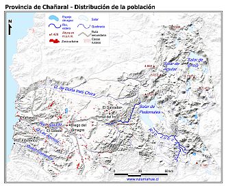 Mapa de la distribución de la población