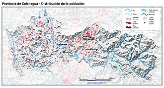 Mapa de la distribución población