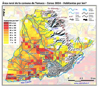Mapa de la densidad de la población