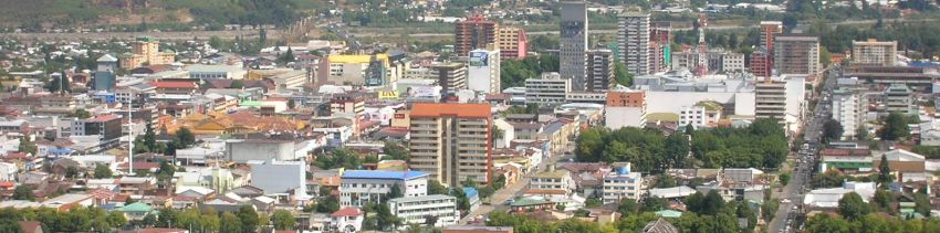 vista sobre el centro de la ciudad de Temuco