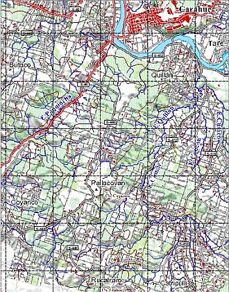 Mapa grande de la comuna de Carahue en formato PDF