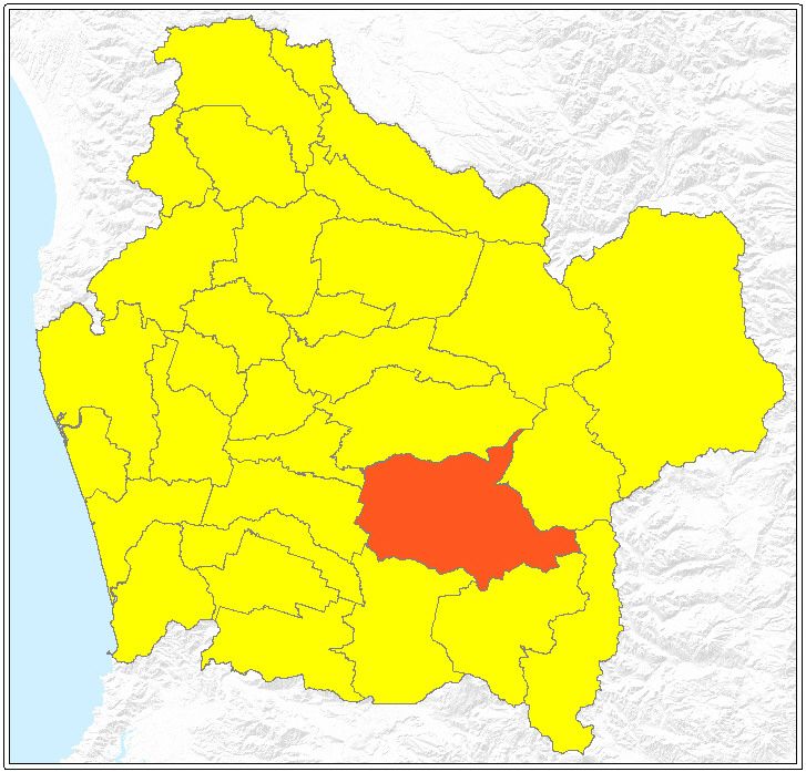 ubicación de la comuna de Cunco