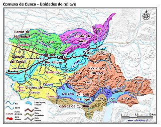 Mapa de las unidades de relieve