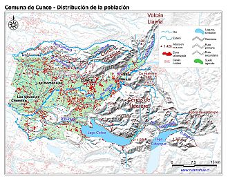 Mapa de la distribución de la población