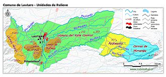 Mapa de las unidades de relieve