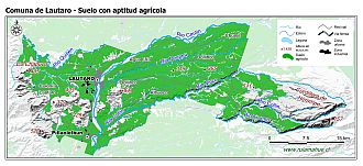 Mapa de la distribución de los suelos con aptitud agrícola