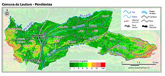 Mapa de las pendientes de terreno