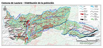 Mapa de la distribución de la población