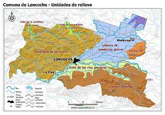 Mapa de las unidades de relieve