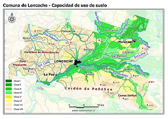 Mapa de la distribución de la capacidad de uso de los suelos