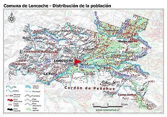 Mapa de la distribución de la población