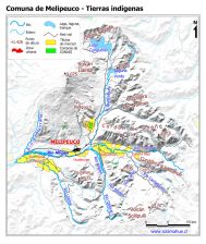 Mapa con las superficies de tierras indígenas
