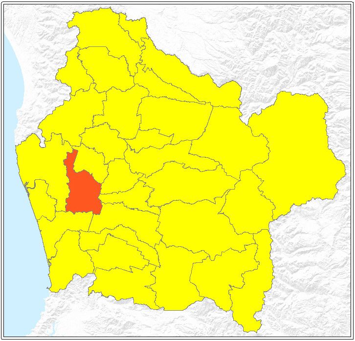 ubicación de la comuna de Nueva Imperial