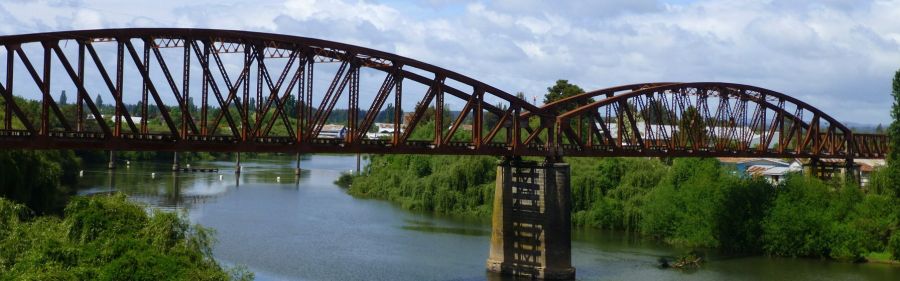 antiguo puente ferroviario sobre el Río Cholchol