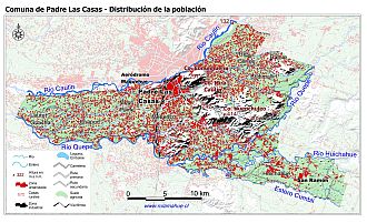 Mapa de la distribución de la población