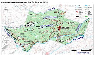Mapa de la distribución de la población