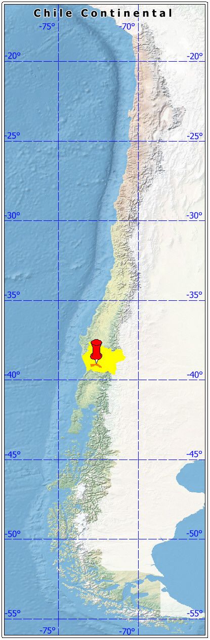 ubicación de la comuna de Pitrufquén