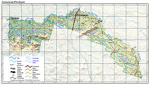 Mapa pequeño de la comuna de Pitrufquén en formato PDF