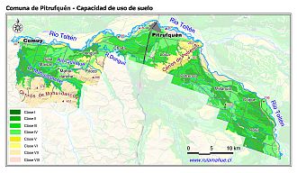 Mapa de la distribución de la capacidad de uso de los suelos