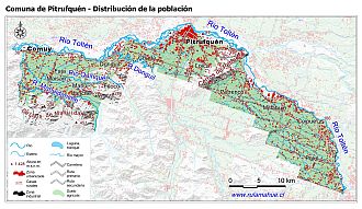 Mapa de la distribución de la población