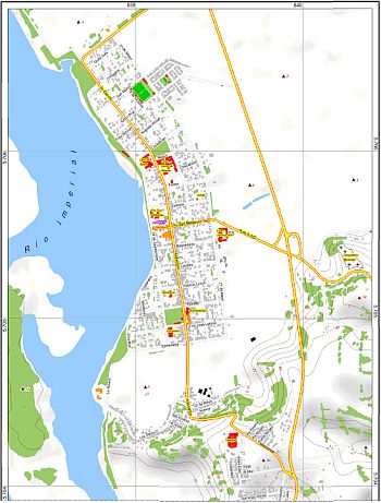 Plano mediano de Puerto Saavedra
