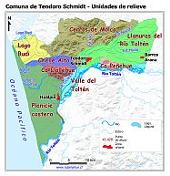 Mapa de las unidades de relieve
