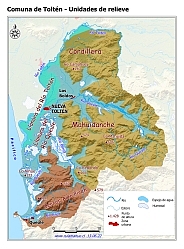 Mapa de las unidades de relieve