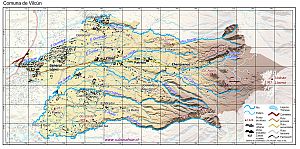 Mapa pequeño de la comuna de Vilcún en formato PDF