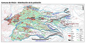 Mapa de la distribución de la población