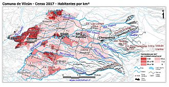 Habitantes por km2 por entidad rural censal