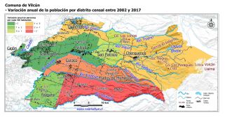 Mapa con la variación anual de la población entre los Censos Nacionales de Población y Vivienda de 2002 y 2017