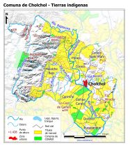 Mapa con las superficies de tierras indígenas