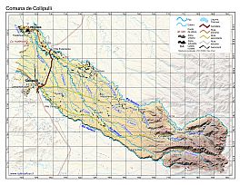 Mapa pequeño de la comuna de Collipulli en formato PDF