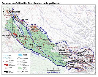 Mapa de la distribución de la población